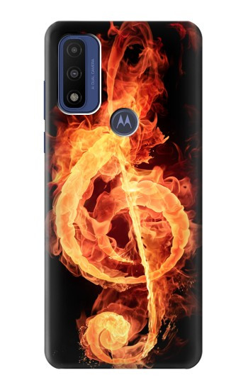 S0493 Music Note Burn Hülle Schutzhülle Taschen für Motorola G Pure