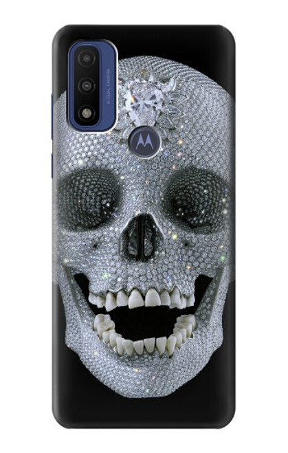 S1286 Diamond Skull Hülle Schutzhülle Taschen für Motorola G Pure