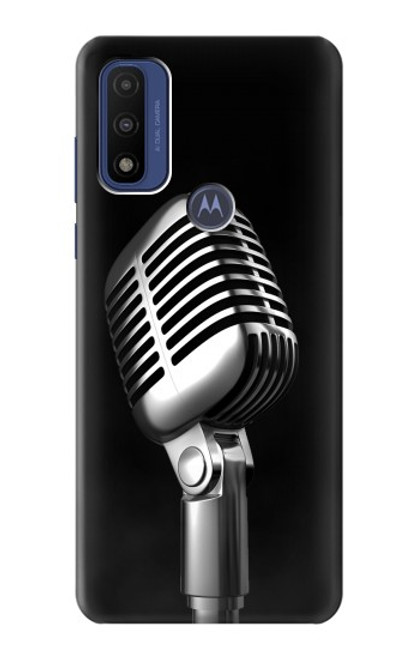 S1672 Retro Microphone Jazz Music Hülle Schutzhülle Taschen für Motorola G Pure
