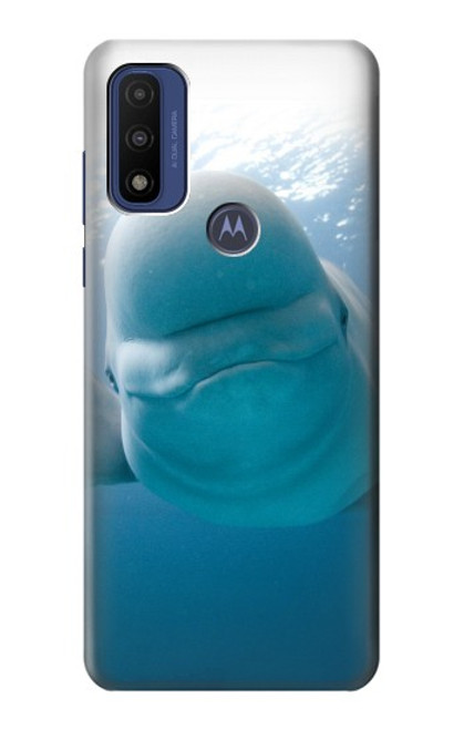 S1801 Beluga Whale Smile Whale Hülle Schutzhülle Taschen für Motorola G Pure