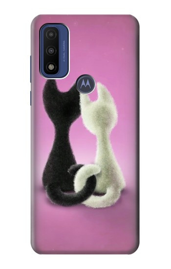 S1832 Love Cat Hülle Schutzhülle Taschen für Motorola G Pure