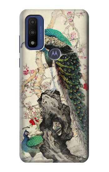 S2086 Peacock Painting Hülle Schutzhülle Taschen für Motorola G Pure