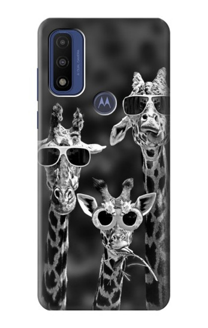 S2327 Giraffes With Sunglasses Hülle Schutzhülle Taschen für Motorola G Pure