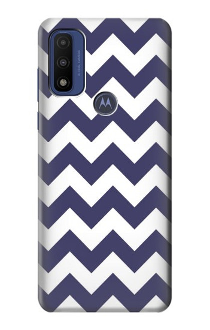 S2345 Navy Blue Shavron Zig Zag Pattern Hülle Schutzhülle Taschen für Motorola G Pure