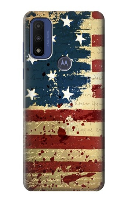 S2349 Old American Flag Hülle Schutzhülle Taschen für Motorola G Pure
