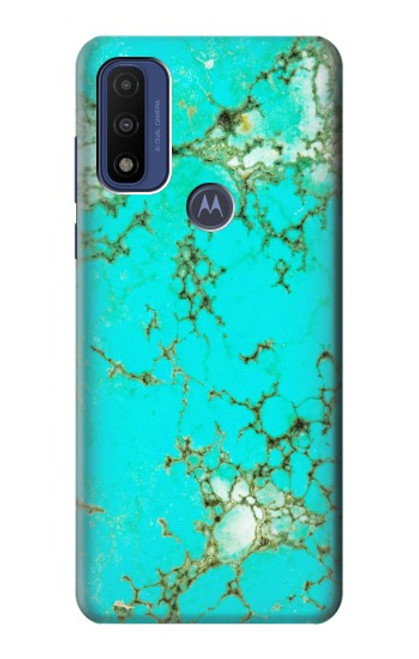 S2377 Turquoise Gemstone Texture Graphic Printed Hülle Schutzhülle Taschen für Motorola G Pure