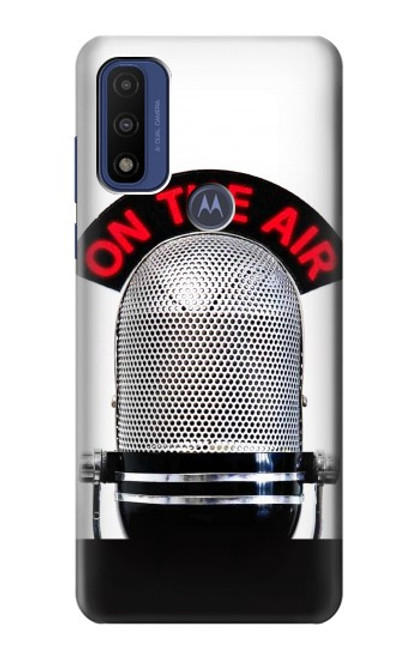 S2381 Vintage Radio Microphone On The Air Hülle Schutzhülle Taschen für Motorola G Pure