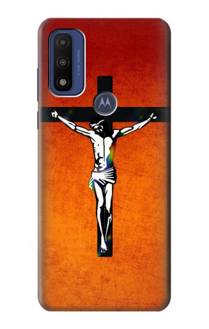 S2421 Jesus Christ On The Cross Hülle Schutzhülle Taschen für Motorola G Pure