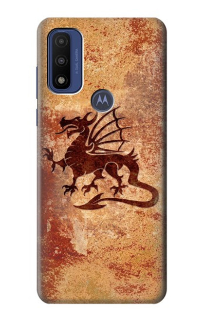 S2485 Dragon Metal Texture Graphic Printed Hülle Schutzhülle Taschen für Motorola G Pure