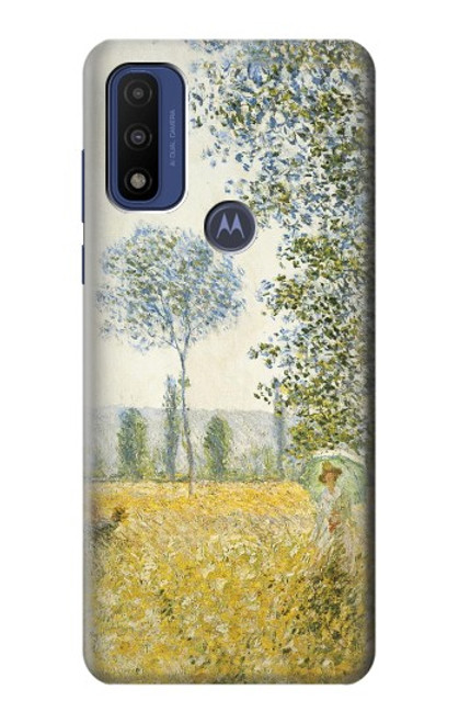 S2682 Claude Monet Fields In Spring Hülle Schutzhülle Taschen für Motorola G Pure
