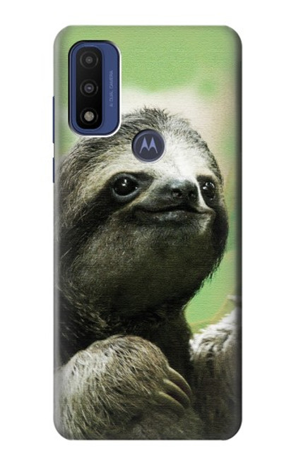 S2708 Smiling Sloth Hülle Schutzhülle Taschen für Motorola G Pure
