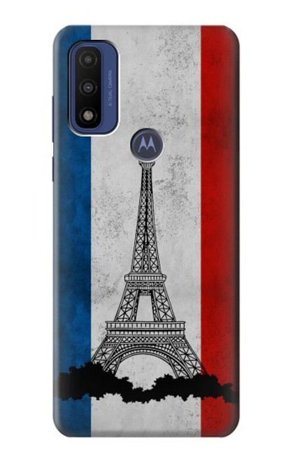 S2859 Vintage France Flag Eiffel Tower Hülle Schutzhülle Taschen für Motorola G Pure