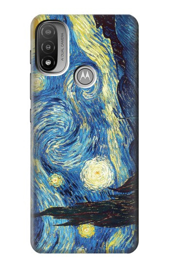 S0213 Van Gogh Starry Nights Hülle Schutzhülle Taschen für Motorola Moto E20,E30,E40