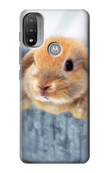 S0242 Cute Rabbit Hülle Schutzhülle Taschen für Motorola Moto E20,E30,E40