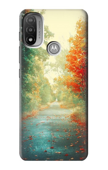 S0913 Road Through The Woods Hülle Schutzhülle Taschen für Motorola Moto E20,E30,E40