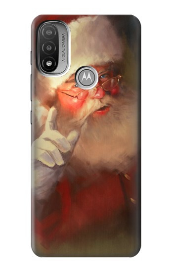 S1144 Xmas Santa Claus Hülle Schutzhülle Taschen für Motorola Moto E20,E30,E40