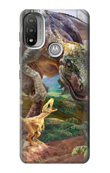 S1290 Dinosaurs T-Rex Hülle Schutzhülle Taschen für Motorola Moto E20,E30,E40