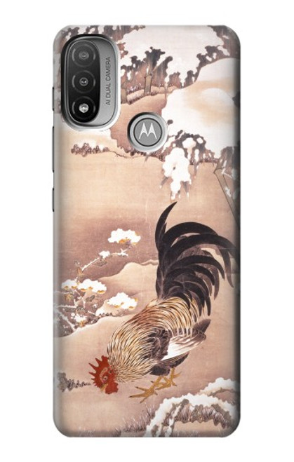 S1332 Ito Jakuchu Rooster Hülle Schutzhülle Taschen für Motorola Moto E20,E30,E40