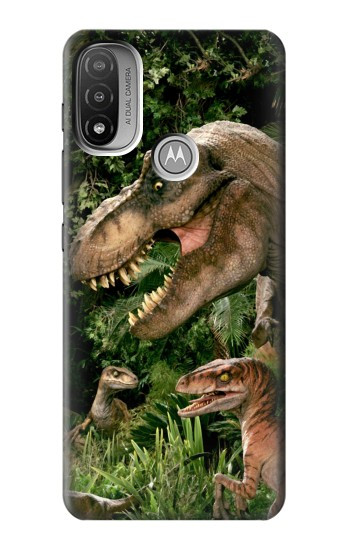 S1452 Trex Raptor Dinosaur Hülle Schutzhülle Taschen für Motorola Moto E20,E30,E40