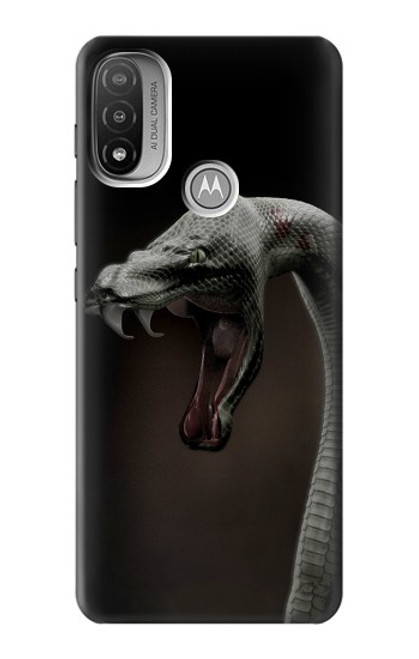 S1597 Black Mamba Snake Hülle Schutzhülle Taschen für Motorola Moto E20,E30,E40