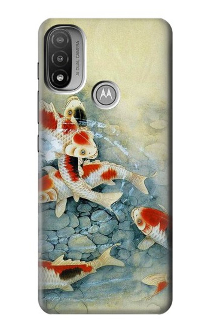 S1654 Koi Carp Fish Art Painting Hülle Schutzhülle Taschen für Motorola Moto E20,E30,E40