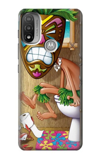 S1702 Tiki Man Toilet Hülle Schutzhülle Taschen für Motorola Moto E20,E30,E40