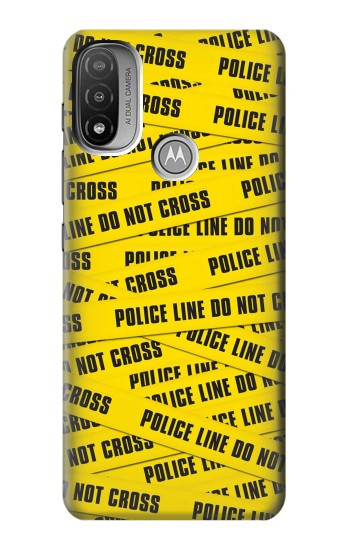 S2088 Police Line Do Not Cross Hülle Schutzhülle Taschen für Motorola Moto E20,E30,E40