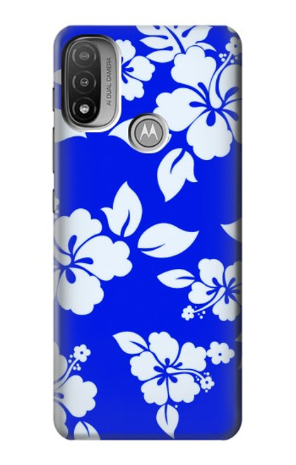 S2244 Hawaiian Hibiscus Blue Pattern Hülle Schutzhülle Taschen für Motorola Moto E20,E30,E40