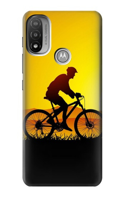 S2385 Bicycle Bike Sunset Hülle Schutzhülle Taschen für Motorola Moto E20,E30,E40