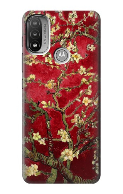 S2414 Red Blossoming Almond Tree Van Gogh Hülle Schutzhülle Taschen für Motorola Moto E20,E30,E40