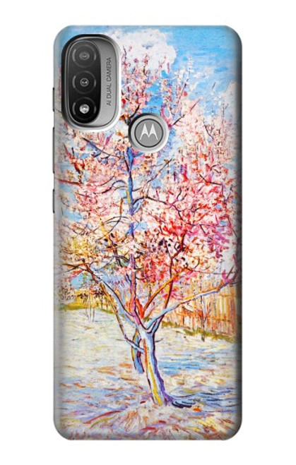 S2450 Van Gogh Peach Tree Blossom Hülle Schutzhülle Taschen für Motorola Moto E20,E30,E40