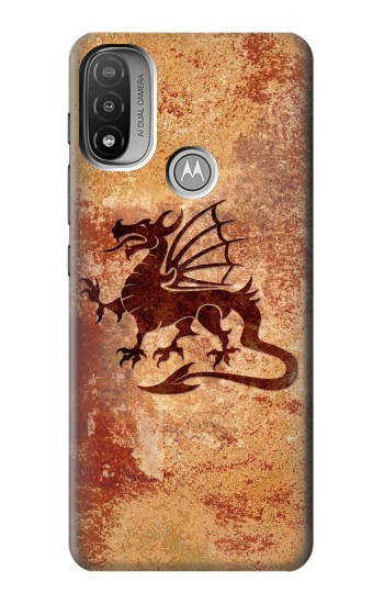 S2485 Dragon Metal Texture Graphic Printed Hülle Schutzhülle Taschen für Motorola Moto E20,E30,E40