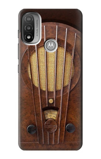 S2655 Vintage Bakelite Deco Radio Hülle Schutzhülle Taschen für Motorola Moto E20,E30,E40