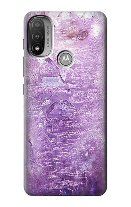 S2690 Amethyst Crystals Graphic Printed Hülle Schutzhülle Taschen für Motorola Moto E20,E30,E40