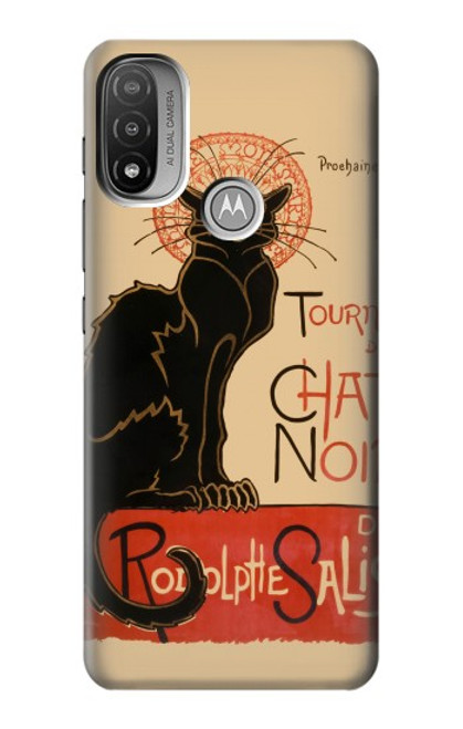 S2739 Chat Noir Black Cat Vintage Hülle Schutzhülle Taschen für Motorola Moto E20,E30,E40
