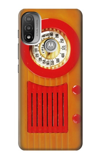 S2780 Vintage Orange Bakelite Radio Hülle Schutzhülle Taschen für Motorola Moto E20,E30,E40