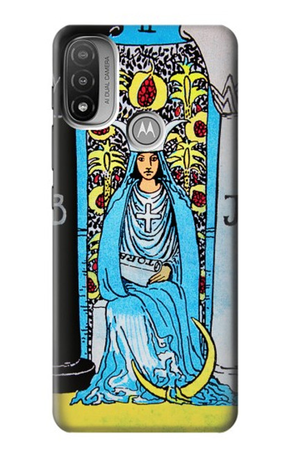 S2837 The High Priestess Vintage Tarot Card Hülle Schutzhülle Taschen für Motorola Moto E20,E30,E40