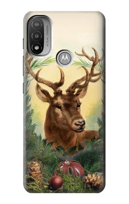 S2841 Vintage Reindeer Christmas Hülle Schutzhülle Taschen für Motorola Moto E20,E30,E40