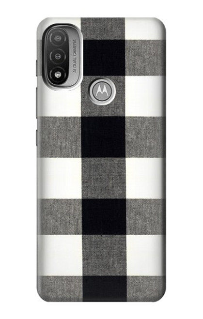 S2842 Black and White Buffalo Check Pattern Hülle Schutzhülle Taschen für Motorola Moto E20,E30,E40