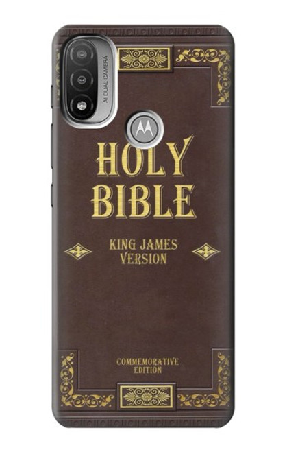 S2889 Holy Bible Cover King James Version Hülle Schutzhülle Taschen für Motorola Moto E20,E30,E40