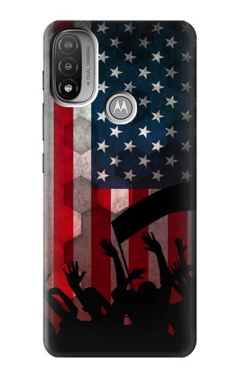 S2989 USA America Soccer Hülle Schutzhülle Taschen für Motorola Moto E20,E30,E40