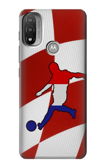 S2993 Croatia Football Soccer Hülle Schutzhülle Taschen für Motorola Moto E20,E30,E40