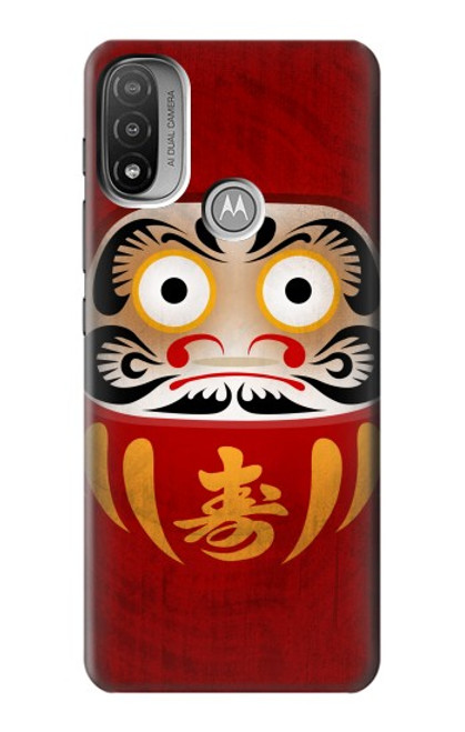 S3023 Japan Good Luck Daruma Doll Hülle Schutzhülle Taschen für Motorola Moto E20,E30,E40