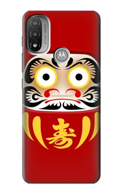 S3045 Japan Good Luck Daruma Doll Hülle Schutzhülle Taschen für Motorola Moto E20,E30,E40
