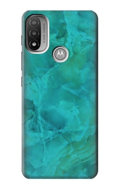 S3147 Aqua Marble Stone Hülle Schutzhülle Taschen für Motorola Moto E20,E30,E40