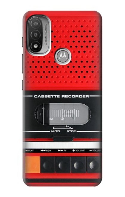 S3204 Red Cassette Recorder Graphic Hülle Schutzhülle Taschen für Motorola Moto E20,E30,E40