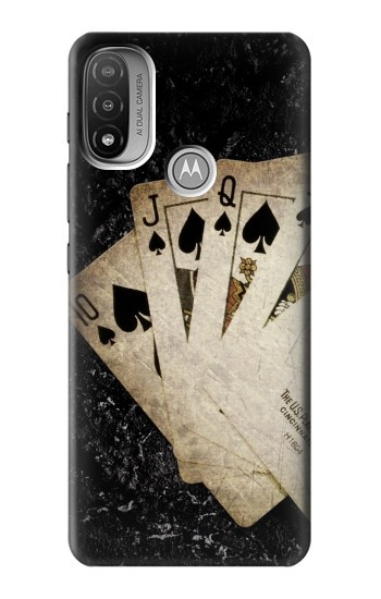 S3231 Vintage Royal Straight Flush Cards Hülle Schutzhülle Taschen für Motorola Moto E20,E30,E40