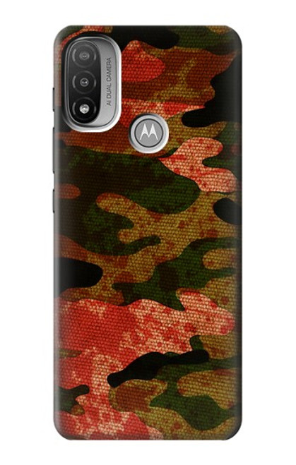 S3393 Camouflage Blood Splatter Hülle Schutzhülle Taschen für Motorola Moto E20,E30,E40