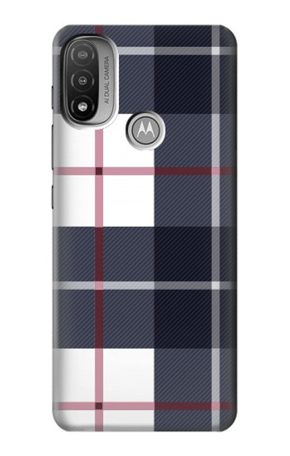 S3452 Plaid Fabric Pattern Hülle Schutzhülle Taschen für Motorola Moto E20,E30,E40