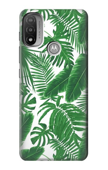 S3457 Paper Palm Monstera Hülle Schutzhülle Taschen für Motorola Moto E20,E30,E40